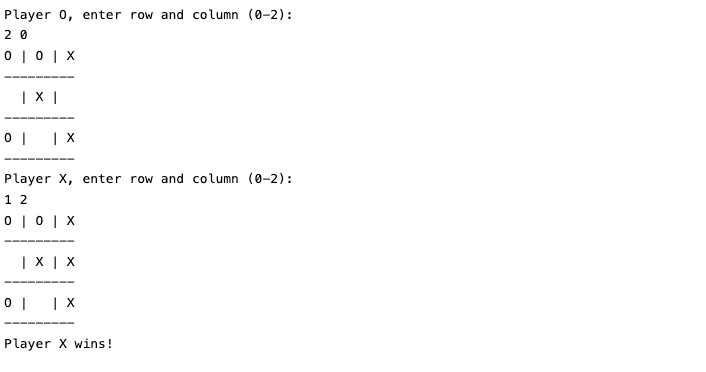 tic tac toe game output.png